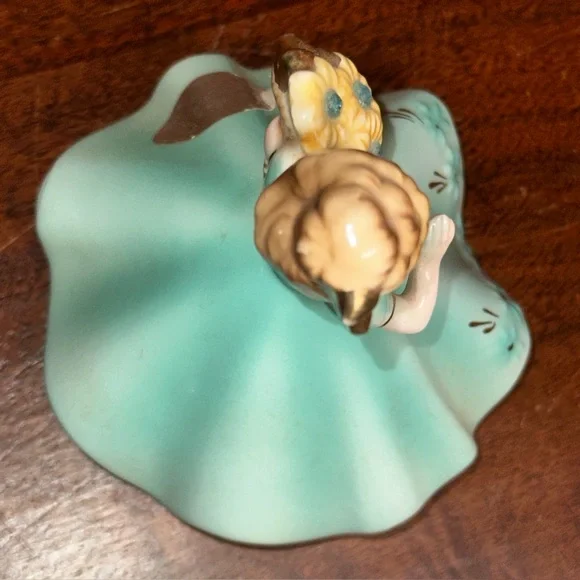 Vintage Josef Originals March Girl Figurine Aqua Dress + Rhinestones - Picture 5 of 6